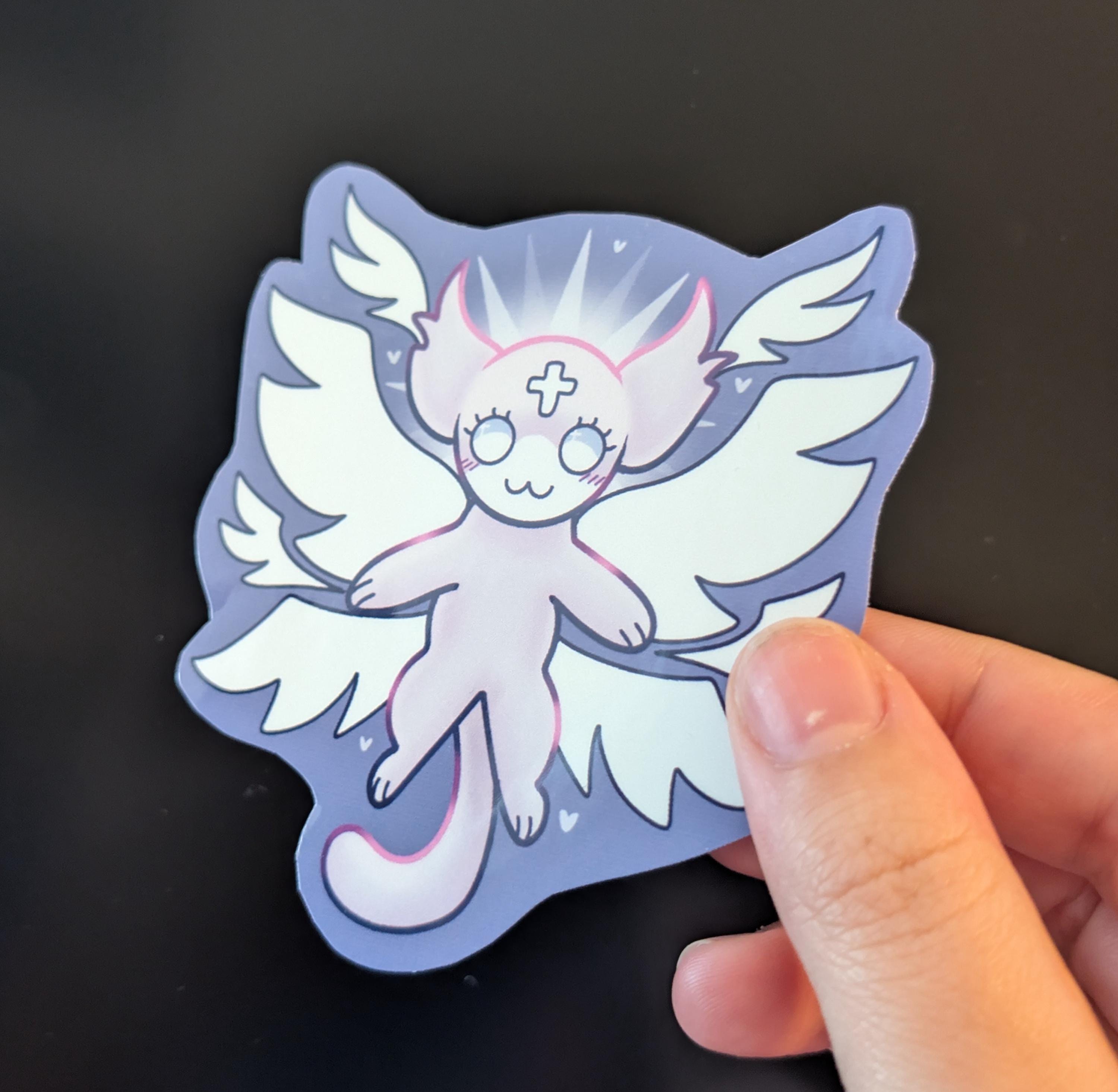 Bibically Accurate Marshmallow Mewgenics Sticker