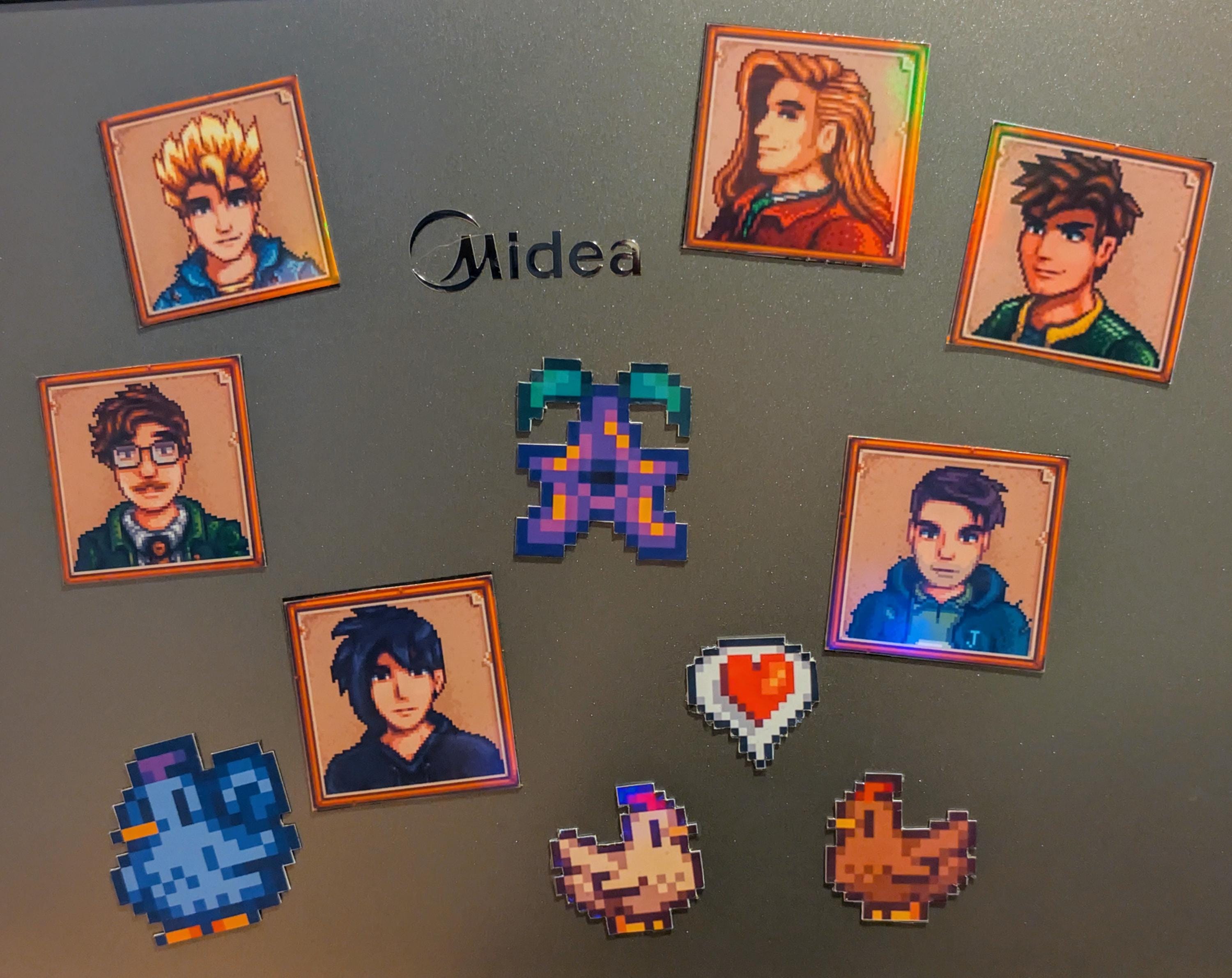 Stardew Valley Bachelor Fridge Magnets (Made to Order)