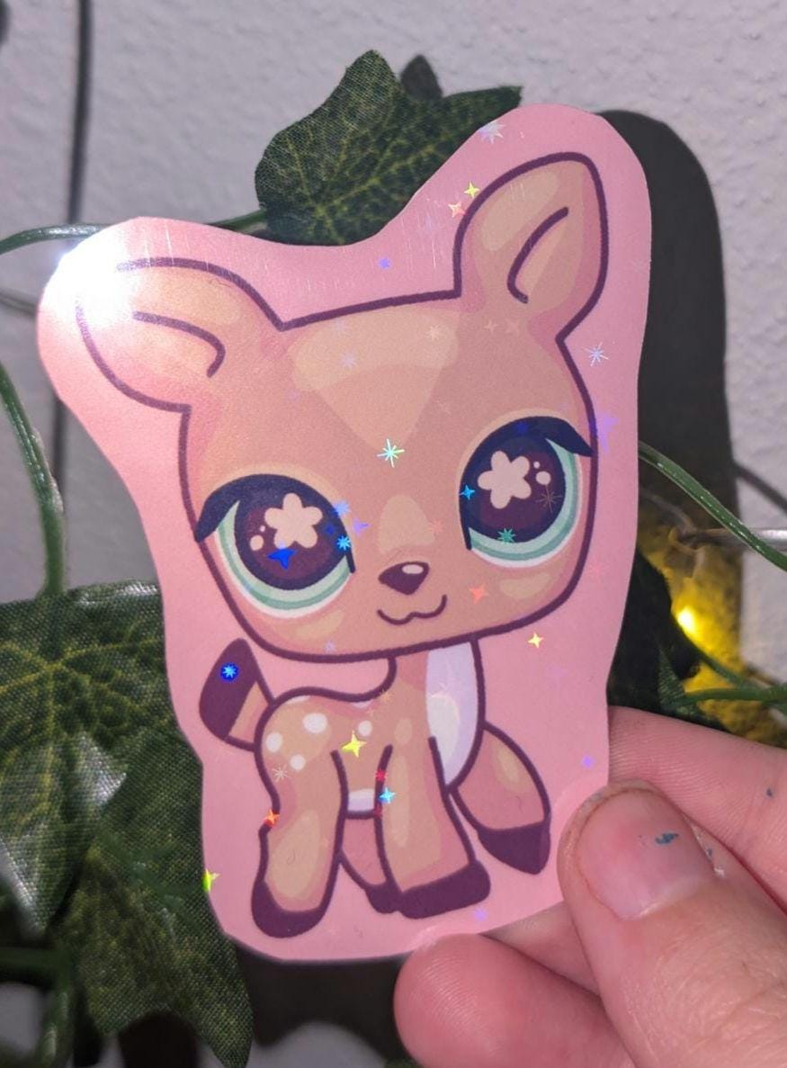 Nostalgic LPS Deer - Hand Cut Sticker