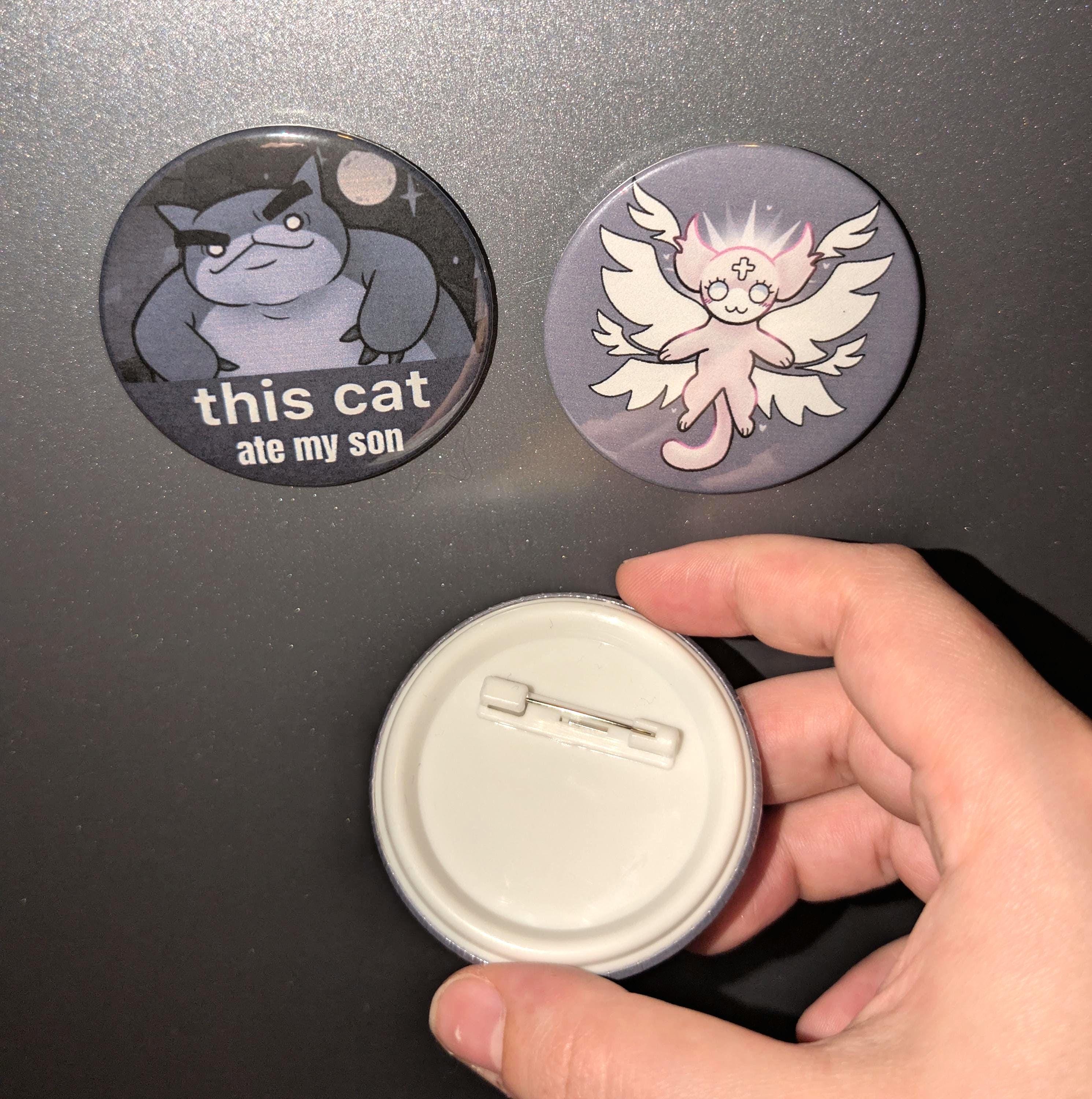 2.25 inches Mewgenics Badge Button/magnet