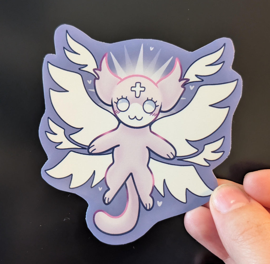 Bibically Accurate Marshmallow Mewgenics Sticker