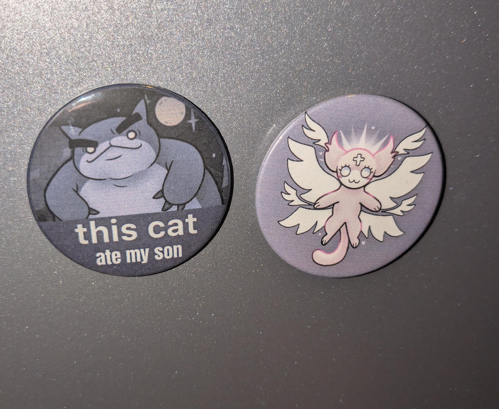 2.25 inches Mewgenics Badge Button/magnet
