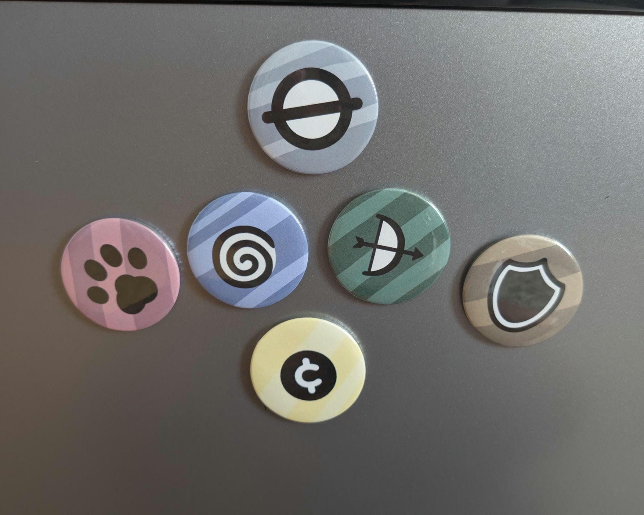 Mewgenics Class Collar Magnets and Pins (2.25 inch)